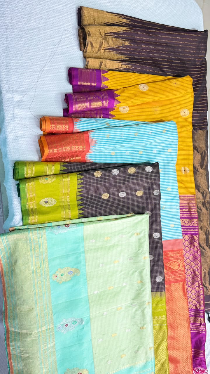 Bridal hand embroidery blouse and silk sarees